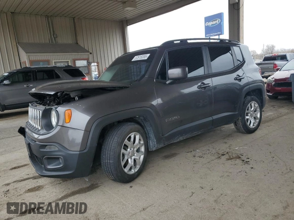 2017 Jeep Renegade Latitude z VIN ZACCJABB5HPF37984, wystawiony jako Copart lot #52618355 z przebiegiem 123 335 mil mil oraz Szkoda całkowita • Salvage title. Historia ofert i sprzedaży dostępna na DreamBid. Obrazek 1.