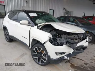 2018 Jeep Compass Limited with VIN 3C4NJDCB9JT376837, listed as a IAAI auction lot 41709932 with 128,838 mi miles. Bid and sale history available at carsss.com. Image 1.