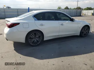 2020 Infiniti Q50 Luxe with VIN JN1EV7ARXLM254294, listed as a Copart auction lot 61596615 with 54,096 mi miles and Salvage title. Bid and sale history available at DreamBid. Image 3.