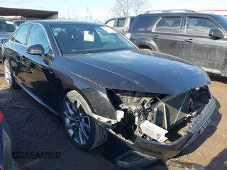 2020 Audi A4 Premium Plus with VIN WAUENAF44LN009215, listed as a IAAI auction lot 41453744 with 93,268 mi miles and . Bid and sale history available at carsss.com. Image 1.