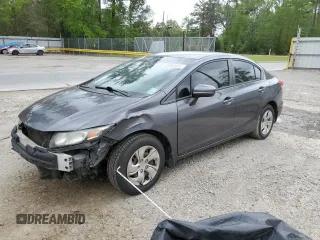 2015 Honda Civic Sedan LX with VIN 19XFB2F5XFE080510, listed as a Copart auction lot 50963455 with 199,565 mi miles and Salvage Title. Bid and sale history available at carsss.com. Image 1.