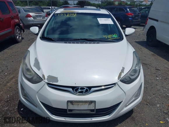 2015 Hyundai Elantra SE with VIN 5NPDH4AE6FH558457, listed as a IAAI auction lot 42738003 with 199,965 mi miles and . Bid and sale history available at DreamBid. Image 6.
