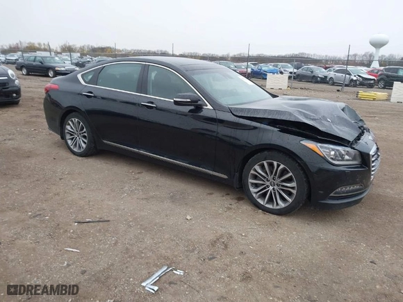 2017 Genesis G80 3.8L with VIN KMHGN4JE9HU175476, listed as a IAAI auction lot 40933618 with 136,354 mi miles. Bid and sale history available at carsss.com. Image 1.