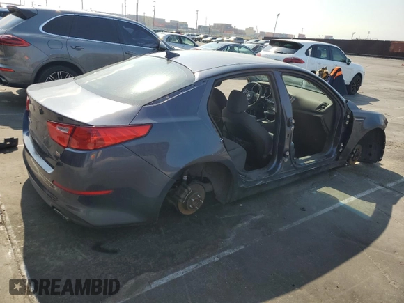 2015 Kia Optima LX with VIN 5XXGM4A71FG480398, listed as a Copart auction lot 54354545 with Not Provided miles and Salvage Title. Bid and sale history available at carsss.com. Image 3.