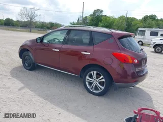 2009 Nissan Murano SL with VIN JN8AZ18W89W148226, listed as a IAAI auction lot 41877458 with 1 mi miles. Bid and sale history available at carsss.com. Image 3.
