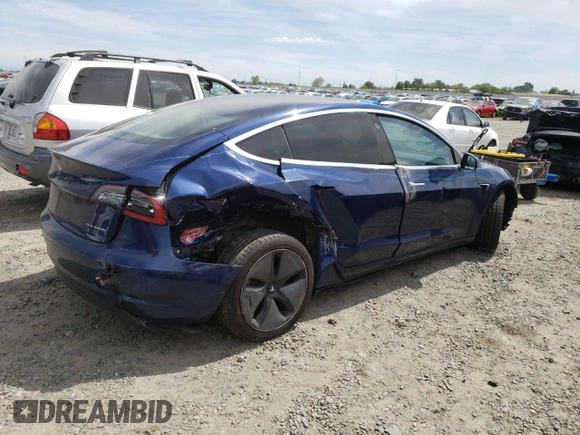 2018 Tesla Model 3 Long Range Battery with VIN 5YJ3E1EB3JF093680, listed as a Copart auction lot 52757865 with 60,598 mi miles and Salvage Title. Bid and sale history available at DreamBid. Image 3.