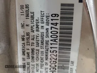 2001 Honda Accord EX z VIN 1HGCG22511A007419, wystawiony jako Copart lot #52366735 z przebiegiem Nie podano mil oraz Szkoda całkowita • Salvage title. Historia ofert i sprzedaży dostępna na DreamBid. Obrazek 15.