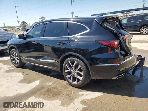 2023 Acura MDX w/Technology Package with VIN 5J8YE1H46PL036867, listed as a Copart auction lot 48524485 with 20,910 mi miles and Salvage Title. Bid and sale history available at carsss.com. Image 2.
