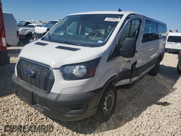 2024 Ford Transit Passenger XL with VIN 1FBAX2Y8XRKB30153, listed as a Copart auction lot 44428625 with 1,382 mi miles and Salvage Title. Bid and sale history available at carsss.com. Image 1.