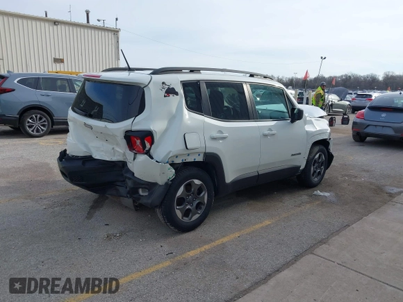 2016 Jeep Renegade Sport with VIN ZACCJAAT3GPE31591, listed as a IAAI auction lot 41847040 with 68,016 mi miles and . Bid and sale history available at carsss.com. Image 4.
