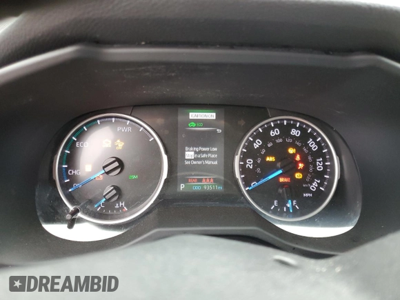 2021 Toyota RAV4 Hybrid LE with VIN 4T3B6RFV6MU040003, listed as a Copart auction lot 47873915 with 93,511 mi miles and Salvage Title. Bid and sale history available at carsss.com. Image 9.