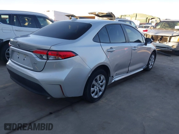 2024 Toyota Corolla LE with VIN 5YFB4MDE7RP096805, listed as a IAAI auction lot 41829751 with 28,650 mi miles. Bid and sale history available at carsss.com. Image 4.