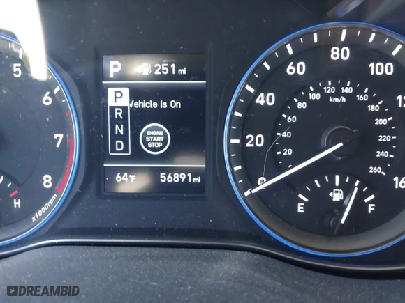 2018 Hyundai Kona SEL with VIN KM8K22AA9JU182079, listed as a IAAI auction lot 41743433 with 56,891 mi miles. Bid and sale history available at carsss.com. Image 7.
