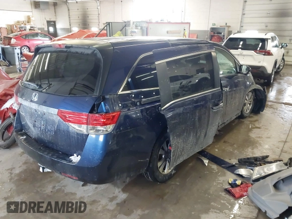 2015 Honda Odyssey EX with VIN 5FNRL5H42FB114840, listed as a IAAI auction lot 41586407 with 92,490 mi miles. Bid and sale history available at carsss.com. Image 4.