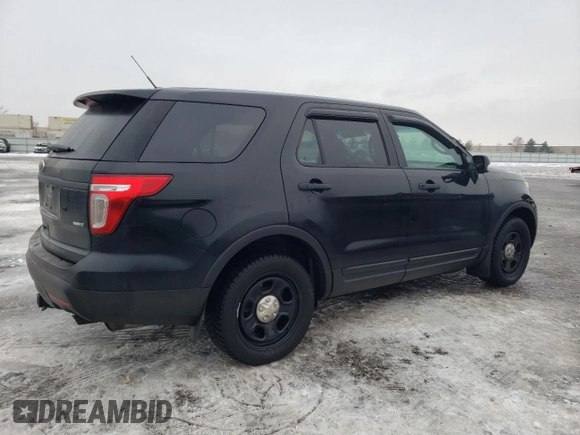 2014 Ford Utility Police Interceptor with VIN 1FM5K8AR5EGC38349, listed as a Copart auction lot 86513584 with 65,099 mi miles and Salvage Title. Bid and sale history available at carsss.com. Image 3.