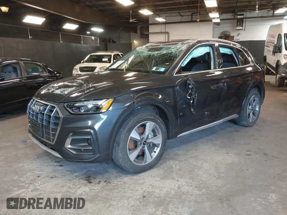 2023 Audi Q5 Premium with VIN WA1ABAFY7P2053949, listed as a IAAI auction lot 41657681 with 18,414 mi miles and . Bid and sale history available at DreamBid. Image 2.