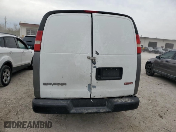 2006 GMC Savana Cargo Van with VIN 1GTHG35U761143039, listed as a Copart auction lot 80744424 with 0 mi miles and Salvage Title. Bid and sale history available at carsss.com. Image 6.