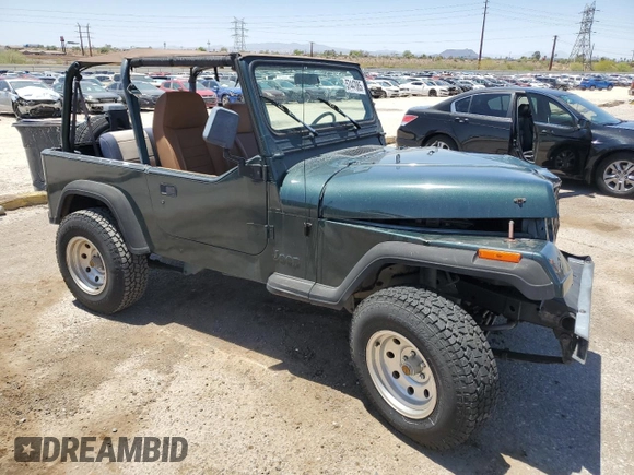 1994 Jeep Wrangler S with VIN 1J4FY19P7RP437520, listed as a Copart auction lot 57447085 with 124,023 mi miles and Salvage title. Bid and sale history available at DreamBid. Image 4.