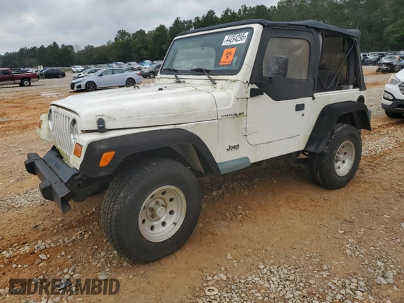 2000 Jeep Wrangler SE with VIN 1J4FA29P3YP749679, listed as a Copart auction lot 44294295 with 0 mi miles and Clean Title. Bid and sale history available at carsss.com. Image 1.