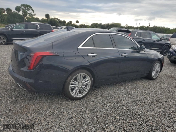 2021 Cadillac CT4 Premium Luxury with VIN 1G6DB5RK6M0129902, listed as a Copart auction lot 74397794 with 0 mi miles and Salvage Title. Bid and sale history available at carsss.com. Image 3.