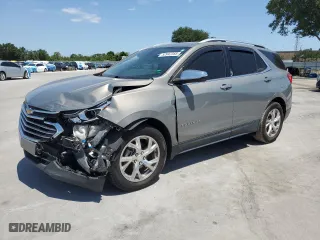 2018 Chevrolet Equinox Premier with VIN 3GNAXMEV3JS614800, listed as a Copart auction lot 52942365 with 119,882 mi miles and Salvage Title. Bid and sale history available at carsss.com. Image 1.