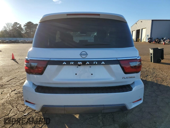 2023 Nissan Armada Platinum with VIN JN8AY2DA1P9400185, listed as a Copart auction lot 86852214 with 14,158 mi miles and Salvage Title. Bid and sale history available at carsss.com. Image 6.