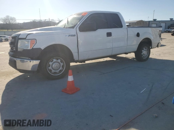2014 Ford F-150 XL with VIN 1FTFX1CFXEKD76101, listed as a Copart auction lot 49632065 with 296,980 mi miles and Salvage Title. Bid and sale history available at carsss.com. Image 1.