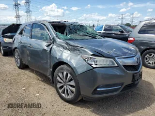 2014 Acura MDX Technology with VIN 5FRYD3H4XEB010168, listed as a Copart auction lot 63021185 with Not provided miles and Salvage title. Bid and sale history available at DreamBid. Image 4.
