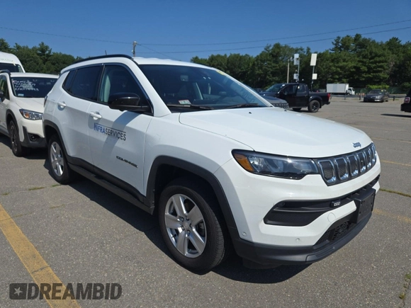 2022 Jeep Compass Latitude z VIN 3C4NJDBB2NT205936, wystawiony jako IAAI lot #42885857 z przebiegiem 39 157 mil mil oraz . Historia ofert i sprzedaży dostępna na DreamBid. Obrazek 3.