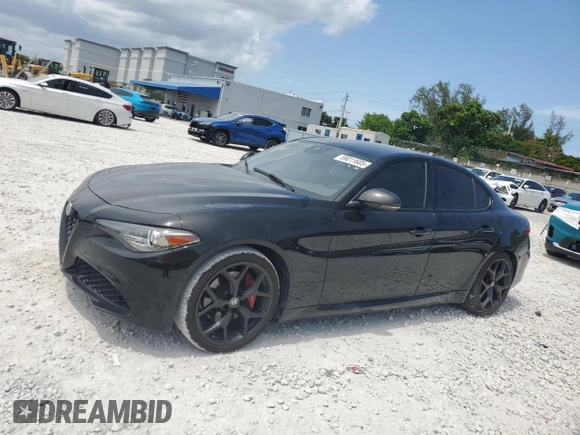 2020 Alfa Romeo Giulia with VIN ZARFAMAN4L7623860, listed as a Copart auction lot 59011605 with 72,080 mi miles and Non repairable. Bid and sale history available at DreamBid. Image 1.