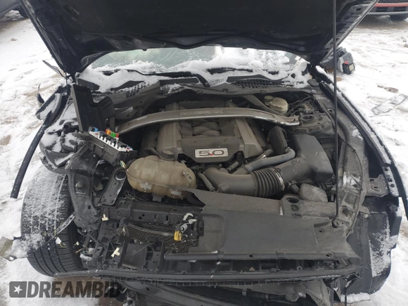 2017 Ford Mustang GT Premium with VIN 1FATP8FF0H5213666, listed as a Copart auction lot 42120475 with 69,616 mi miles and Salvage title. Bid and sale history available at DreamBid. Image 12.
