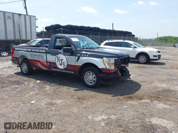 2021 Ford F-150 XL with VIN 1FTMF1CB6MKF05361, listed as a IAAI auction lot 42572745 with 96,147 mi miles and . Bid and sale history available at DreamBid. Image 1.