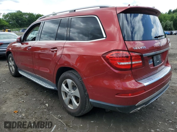 2017 Mercedes-Benz GLS 450 with VIN 4JGDF6EEXHA811409, listed as a Copart auction lot 55919534 with 80,632 mi miles and . Bid and sale history available at DreamBid. Image 2.