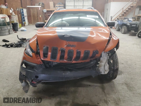 2014 Jeep Cherokee Trailhawk with VIN 1C4PJMBS0EW308775, listed as a Copart auction lot 60465125 with 117,326 mi miles and Salvage title. Bid and sale history available at DreamBid. Image 5.