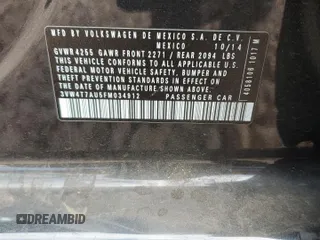 2015 Volkswagen GTI S с VIN 3VW4T7AU5FM034912, выставлен на аукционе Copart как лот 42836005 с пробегом 110 696 миль миль и Списание • Salvage title. История ставок и продаж доступна на DreamBid. Изображение 14.