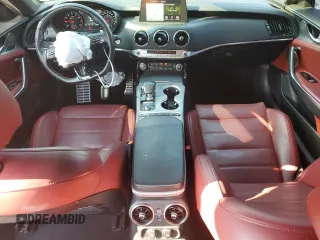 2021 Kia Stinger GT2 with VIN KNAE55LC5M6096640, listed as a Copart auction lot 66076814 with 63,852 mi miles and Salvage Title. Bid and sale history available at carsss.com. Image 8.