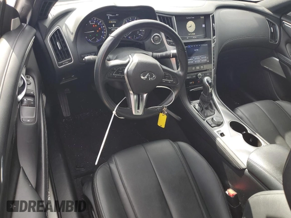 2019 Infiniti Q60 3.0t LUXE with VIN JN1EV7EK7KM231745, listed as a Copart auction lot 51437115 with 15,002 mi miles and Salvage Title. Bid and sale history available at carsss.com. Image 8.