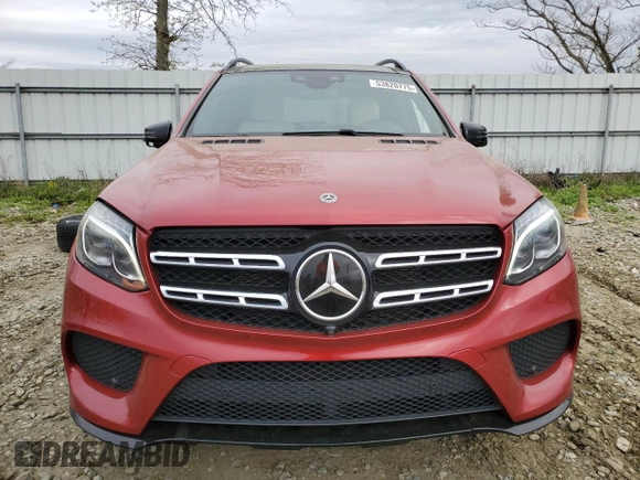 2019 Mercedes-Benz GLS 550 with VIN 4JGDF7DE3KB232335, listed as a Copart auction lot 53820775 with 80,782 mi miles and Salvage title. Bid and sale history available at DreamBid. Image 5.