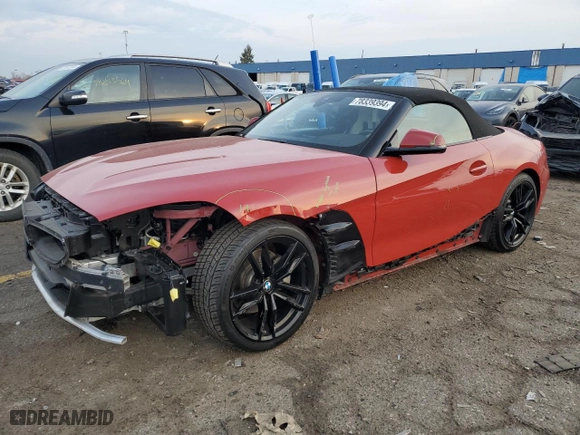 2019 BMW Z4 sDrive30i with VIN WBAHF3C55KWW23976, listed as a Copart auction lot 78339394 with 41,699 mi miles and Clean Title. Bid and sale history available at carsss.com. Image 1.