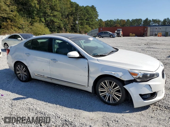 2015 Kia Cadenza Premium with VIN KNALN4D76F5171082, listed as a Copart auction lot 77763144 with 158,430 mi miles and Clean Title. Bid and sale history available at carsss.com. Image 4.