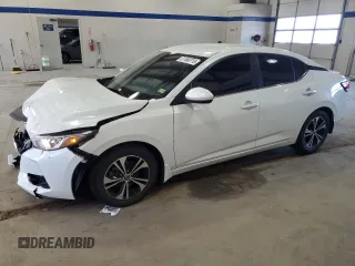 2021 Nissan Sentra SV with VIN 3N1AB8CV1MY296374, listed as a Copart auction lot 51460715 with 37,727 mi miles and Salvage Title. Bid and sale history available at DreamBid. Image 1.