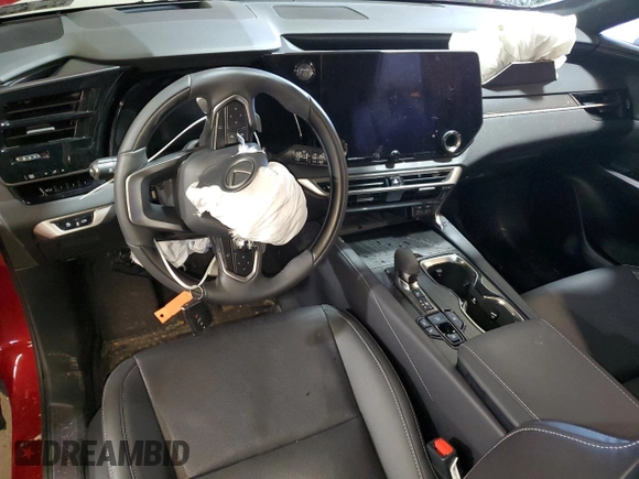 2023 Lexus RX 350h with VIN 2T2BBMCA5PC013398, listed as a Copart auction lot 50963615 with 13,587 mi miles and Salvage Title. Bid and sale history available at DreamBid. Image 8.