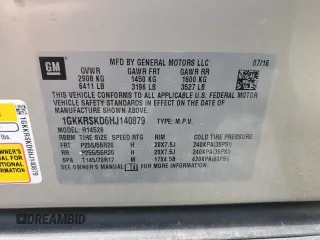 2017 GMC Acadia Limited z VIN 1GKKRSKD6HJ140879, wystawiony jako Copart lot #55217815 z przebiegiem 102 259 mil mil oraz Szkody całkowita. Historia ofert i sprzedaży dostępna na DreamBid. Obrazek 14.