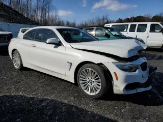 2014 BMW 4 Series 428i xDrive with VIN WBA3T1C54EPS98016, listed as a Copart auction lot 43812335 with 57,634 mi miles and Salvage Title. Bid and sale history available at carsss.com. Image 4.
