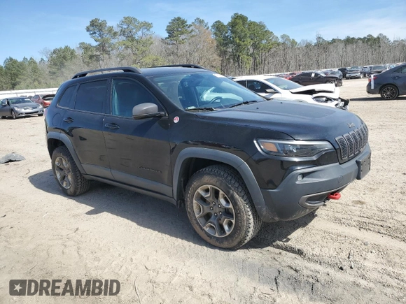 2019 Jeep Cherokee Trailhawk Elite with VIN 1C4PJMBX2KD311549, listed as a Copart auction lot 47108225 with 49,421 mi miles and Salvage Title. Bid and sale history available at carsss.com. Image 4.