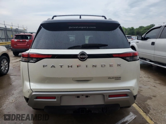2023 Nissan Pathfinder Platinum with VIN 5N1DR3DK0PC277403, listed as a Copart auction lot 59861525 with 22,966 mi miles and Non repairable. Bid and sale history available at DreamBid. Image 6.
