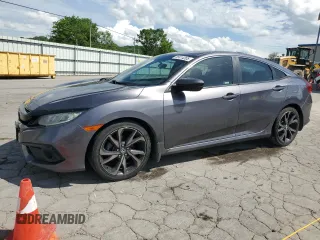 2019 Honda Civic Sport with VIN 2HGFC2F85KH560509, listed as a Copart auction lot 55414205 with 106,303 mi miles and Salvage title. Bid and sale history available at DreamBid. Image 1.