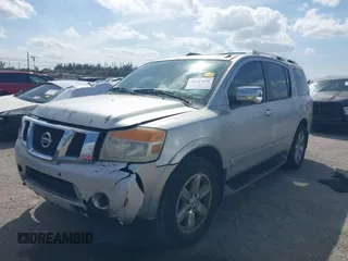 2011 Nissan Armada SV with VIN 5N1BA0ND2BN610453, listed as a IAAI auction lot 41647008 with 163,236 mi miles and . Bid and sale history available at DreamBid. Image 17.