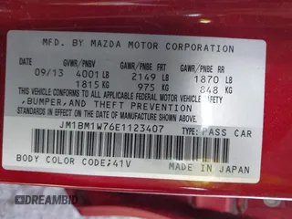 2014 Mazda 3 i Grand Touring with VIN JM1BM1W76E1123407, listed as a IAAI auction lot 41416500 with 95,310 mi miles and . Bid and sale history available at carsss.com. Image 9.