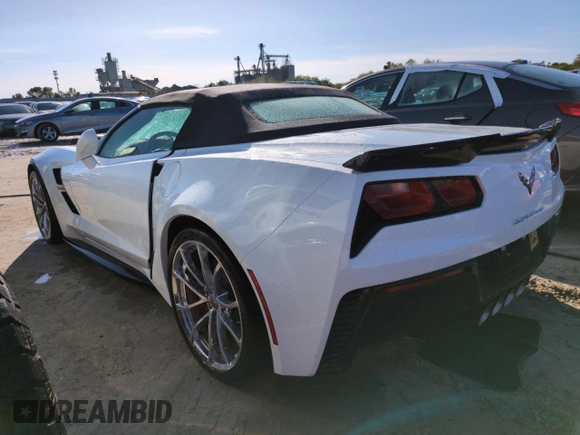 2019 Chevrolet Corvette Grand Sport 2LT with VIN 1G1YY3D78K5113083, listed as a Copart auction lot 75227904 with 0 mi miles and Non Repairable. Bid and sale history available at carsss.com. Image 2.